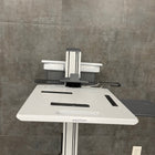 Close-up of ERGOTRON Neo-Flex Laptop Cart worksurface and storable mouse