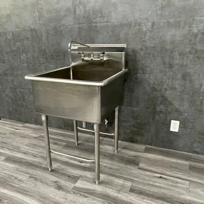 GSW Stainless steel single basin utility Sink (Used) - GSW -Angelus Medical