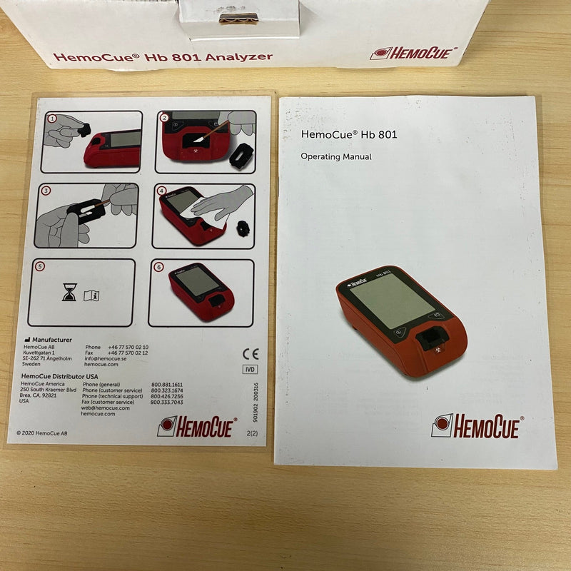 HemoCue HB 801 Blood Analyzer (New) - HemoCue -Angelus Medical