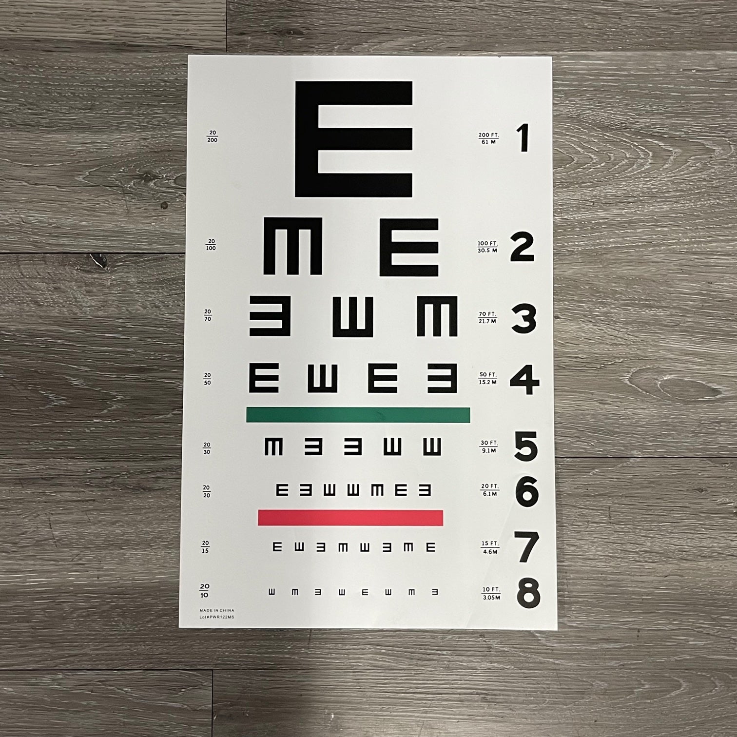 Eye Chart Illiterate 