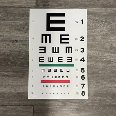 Illiterate E Plastic Eye Chart (New) - NMD -Angelus Medical