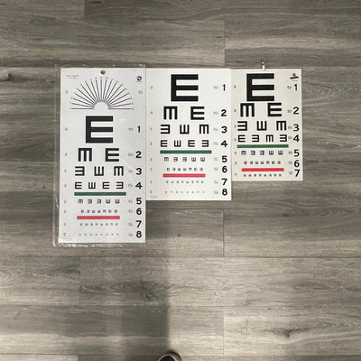 Illiterate E Plastic Eye Chart Illiterate E Plastic Eye Chart (New) - NMD -Angelus Medical
