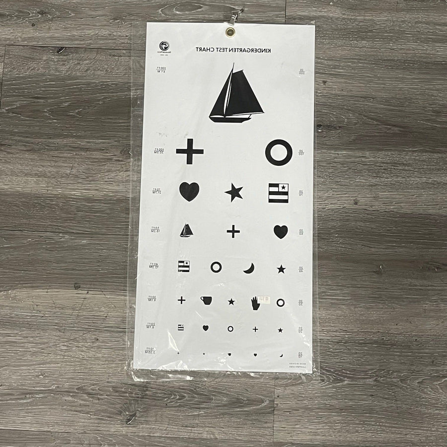 Kindergarten Eye Test Chart (New) - Angelus Medical and Optical -Angelus Medical