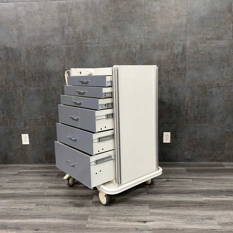 Medical Cart with 6 Drawers and Lock and Key (Refurbished) - Armstrong Medical -Angelus Medical