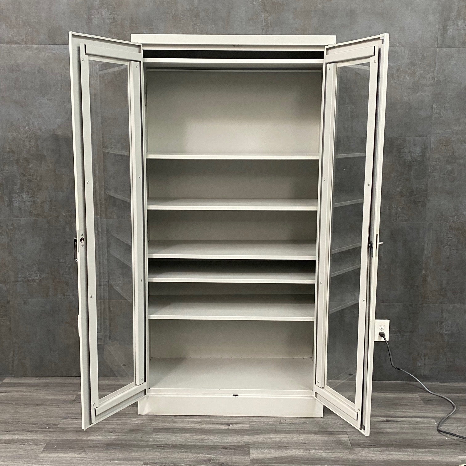 Medical Supply Cabinet with Glass Doors and lock - Continental Metal Products -Angelus Medical