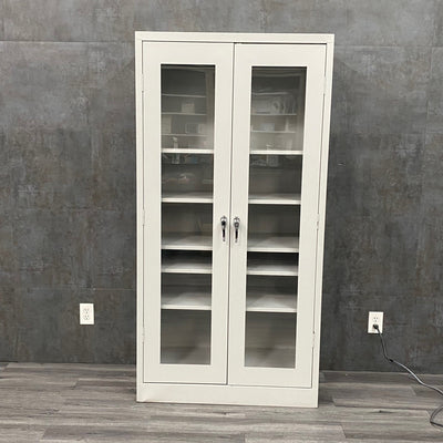 Medical Supply Cabinet with Glass Doors and lock Medical Supply Cabinet with Glass Doors and lock - Continental Metal Products -Angelus Medical