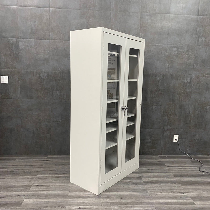 Medical Supply Cabinet with Glass Doors and lock - Continental Metal Products -Angelus Medical