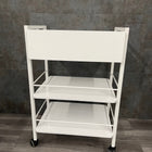 Mobile Medical Supply Cart with a Drawer and Lock (New) - Silver Fox -Angelus Medical