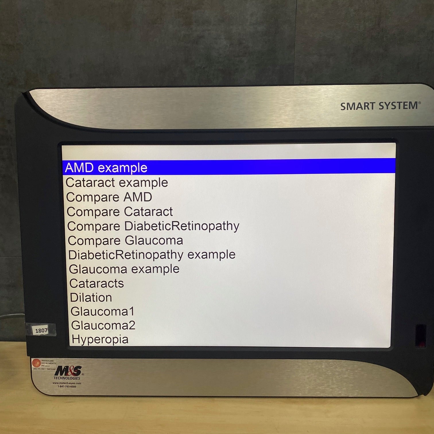 M&S Smart 2020 All in One Visual Acuity System (Used) - S&M Technologies -Angelus Medical