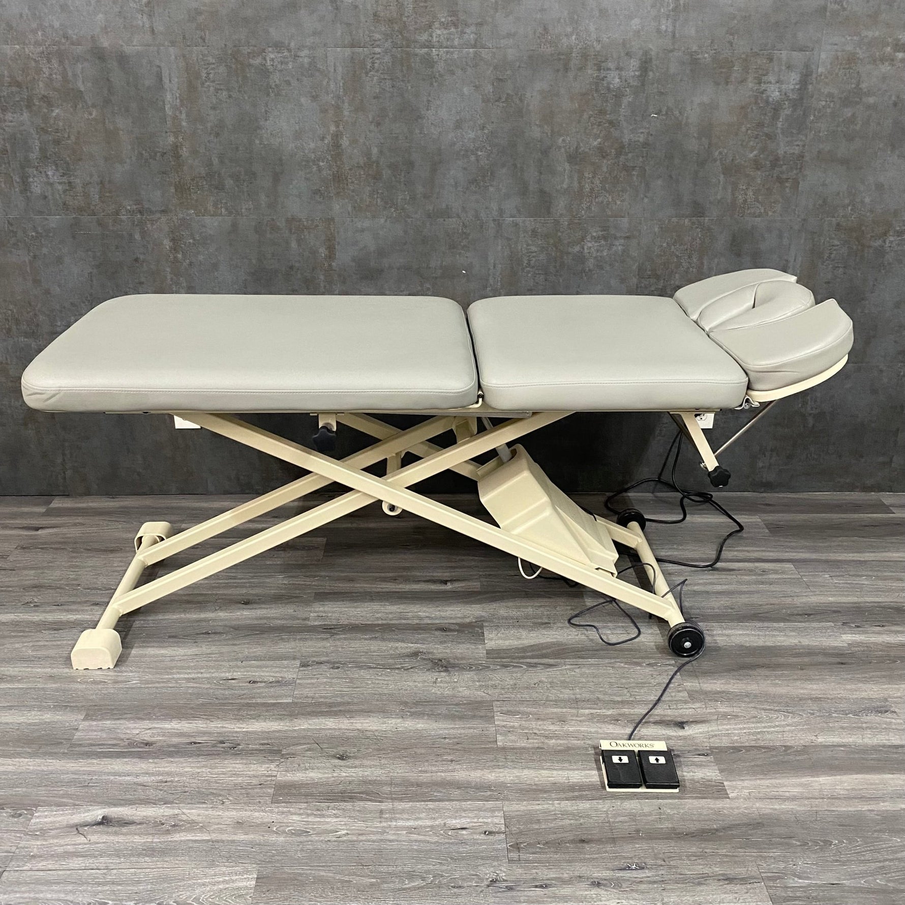 Oak Works 3 Section Power Treatment Table - Oak Works -Angelus Medical