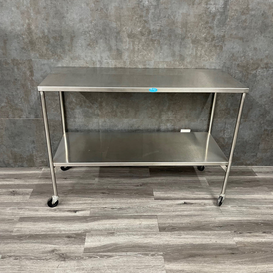 Pedigo Stainless Steel Instrument Table 48 x 20 x34 (Used) - Pedigo -Angelus Medical