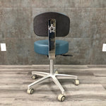 Pedigo Stool, Gas Cylinder, 5-Caster Aluminum Base, W/Back (New) - Pedigo -Angelus Medical
