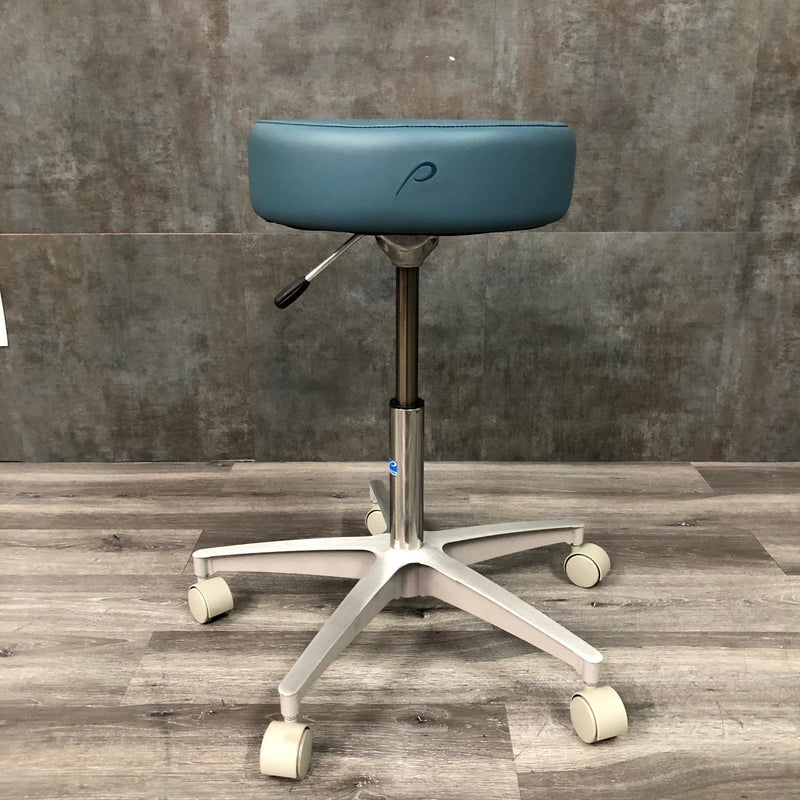 Pedigo stool with Gas Cylinder, 5 Caster Aluminum Base no back (New) - Pedigo -Angelus Medical