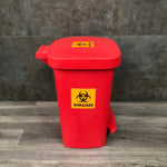 Plastic Medical Trash Can with Lid (Used) - NMD -Angelus Medical