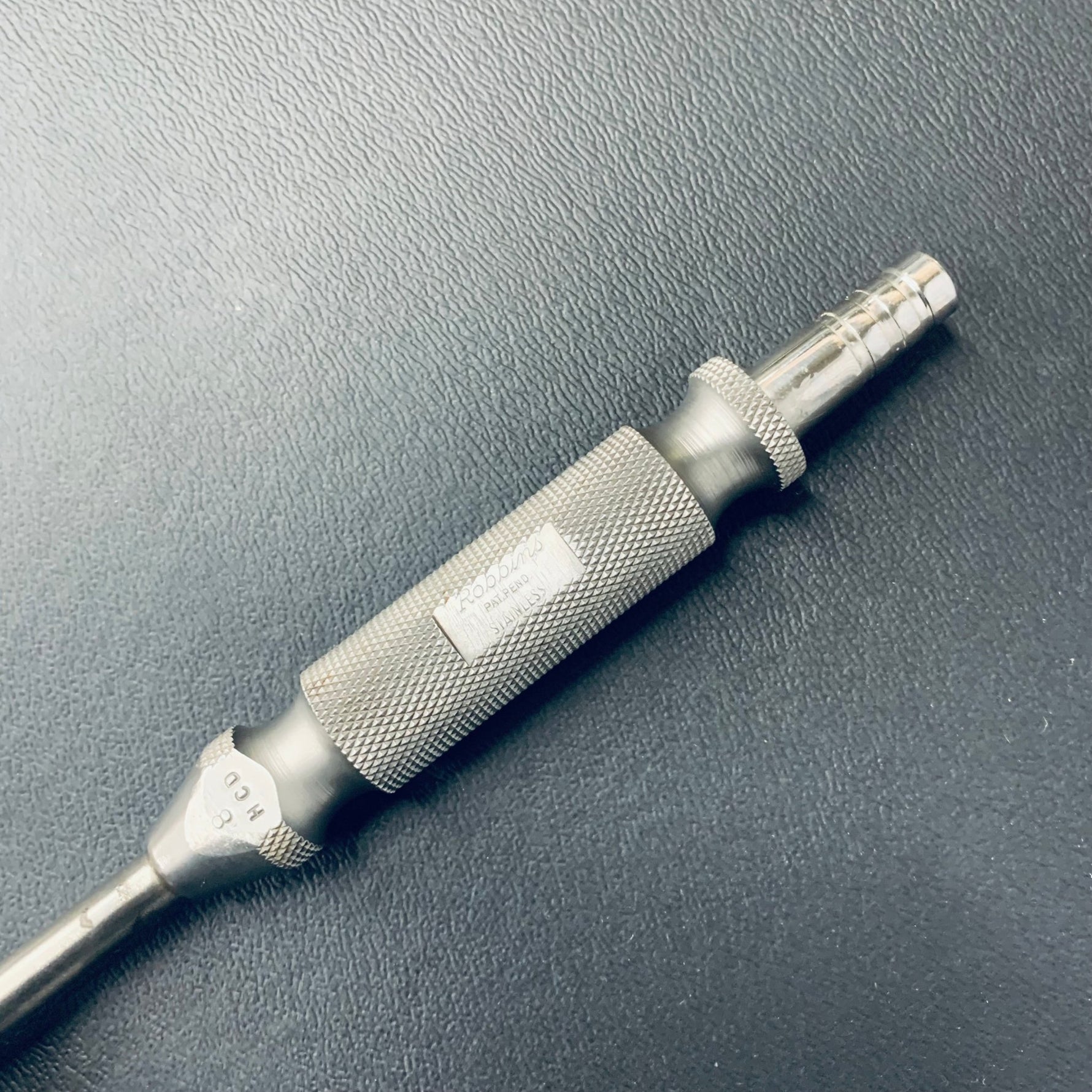 Robbins Liposuction Cannula 18 x 8 Bent One Hole Tip - NMD -Angelus Medical