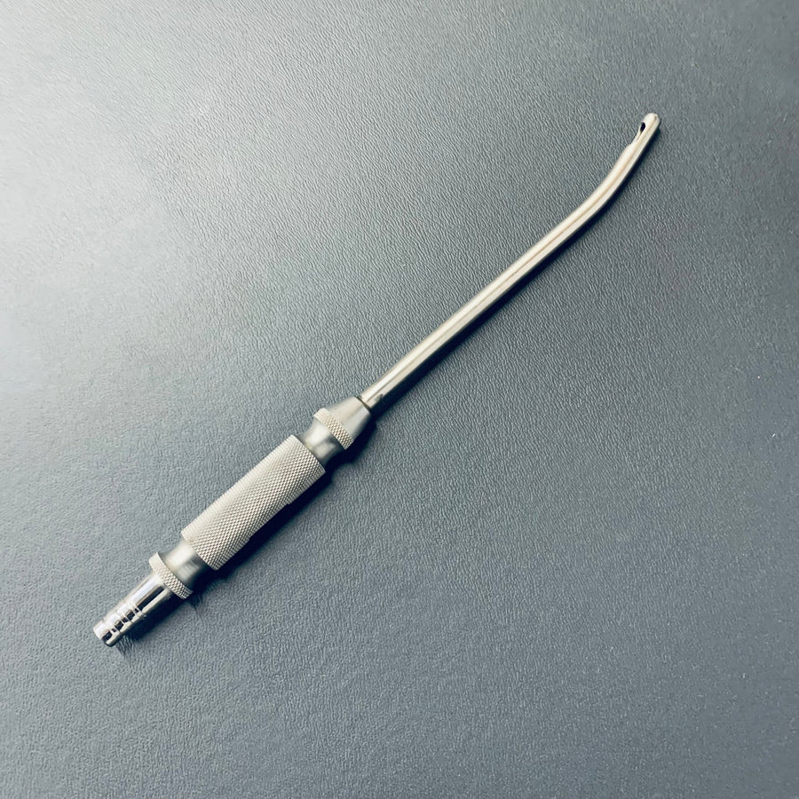 Robbins Liposuction Cannula 18 x 8 Bent One Hole Tip - NMD -Angelus Medical