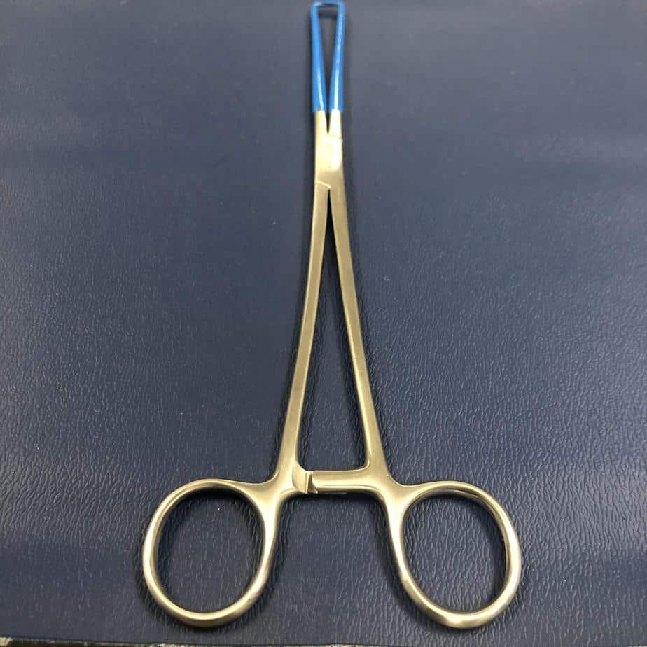 schroeder uterine tenaculum Forceps 10” straight - Insulated - schroeder -Angelus Medical