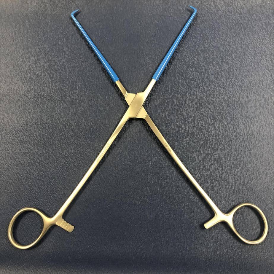schroeder uterine tenaculum Forceps 10” straight - Insulated - schroeder -Angelus Medical