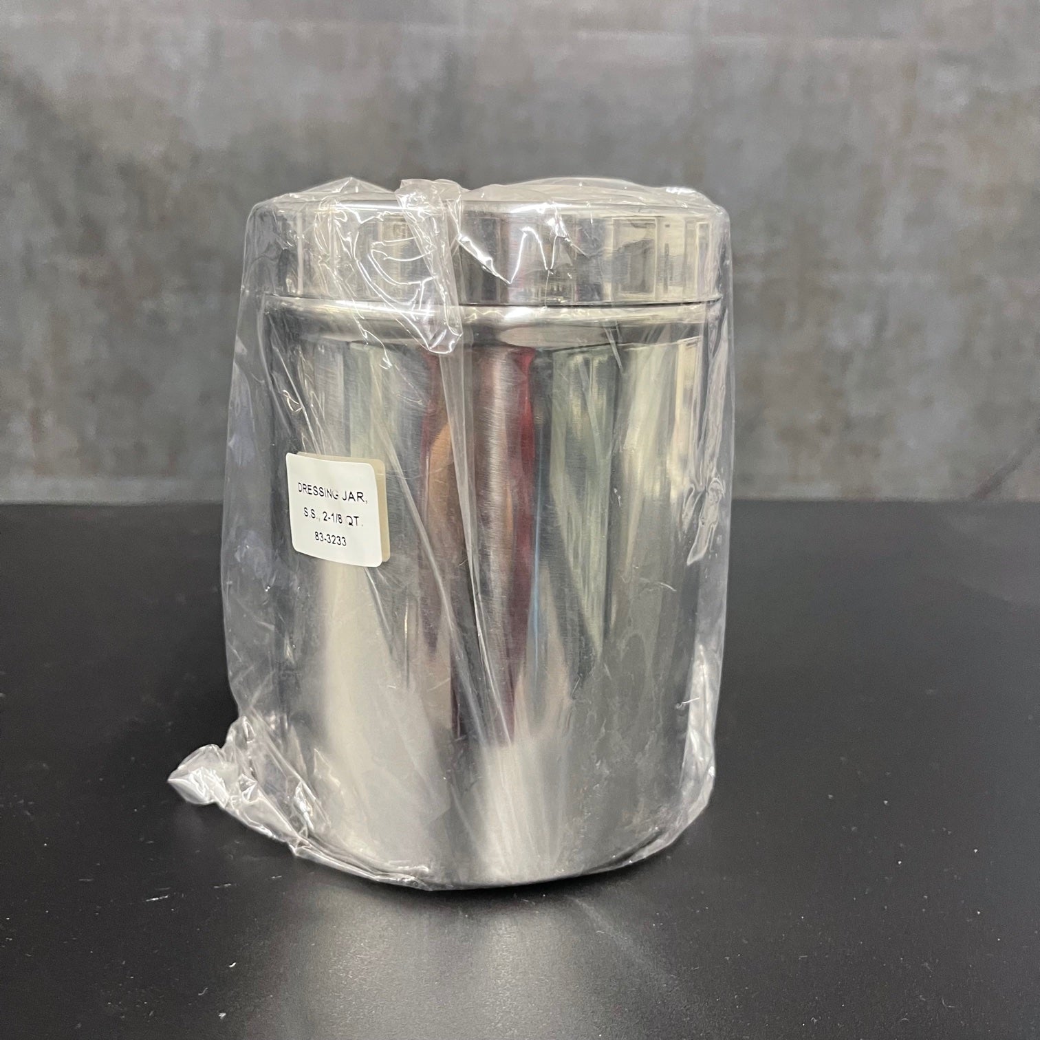 Stainless steel dressing jar 2 (New) Angelus Medical and Optical