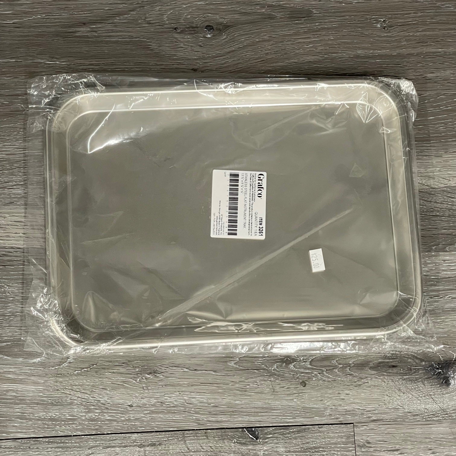 Stainless Steel Flat Tray (New) - Grafco -Angelus Medical