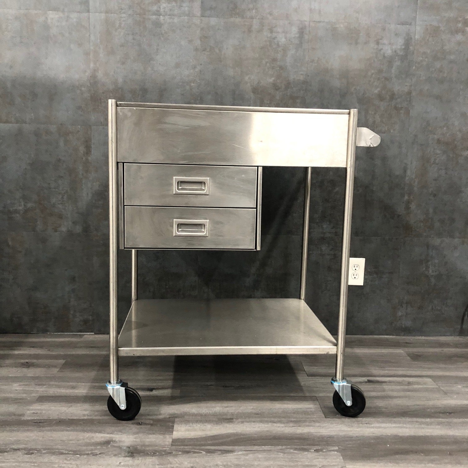 Stainless steel Instrument cart with drawers (Used) - NMD -Angelus Medical