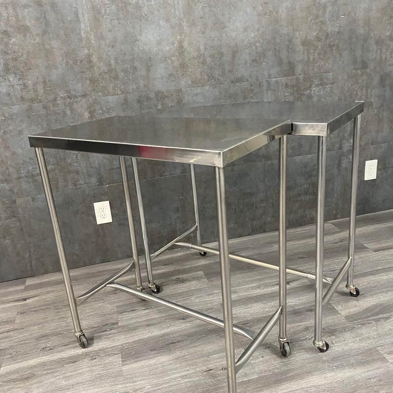 Stainless Steel Mobile Back Table w Removable Top - NMD -Angelus Medical