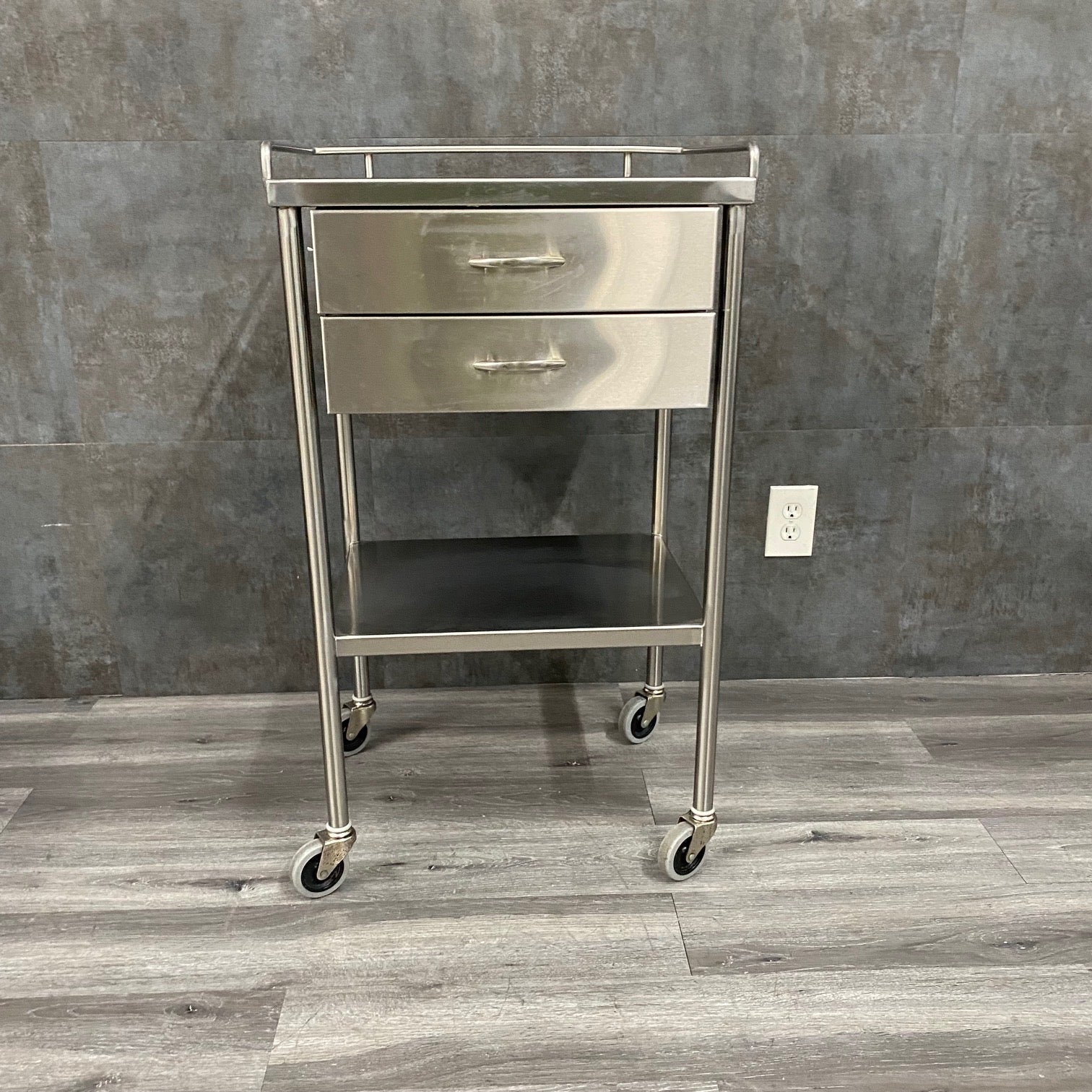 Stainless Steel Utility Table with Shelf and Drawer Angelus Medical