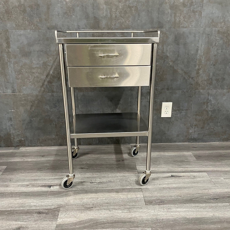 Stainless Steel Utility Table with Shelf and Drawer