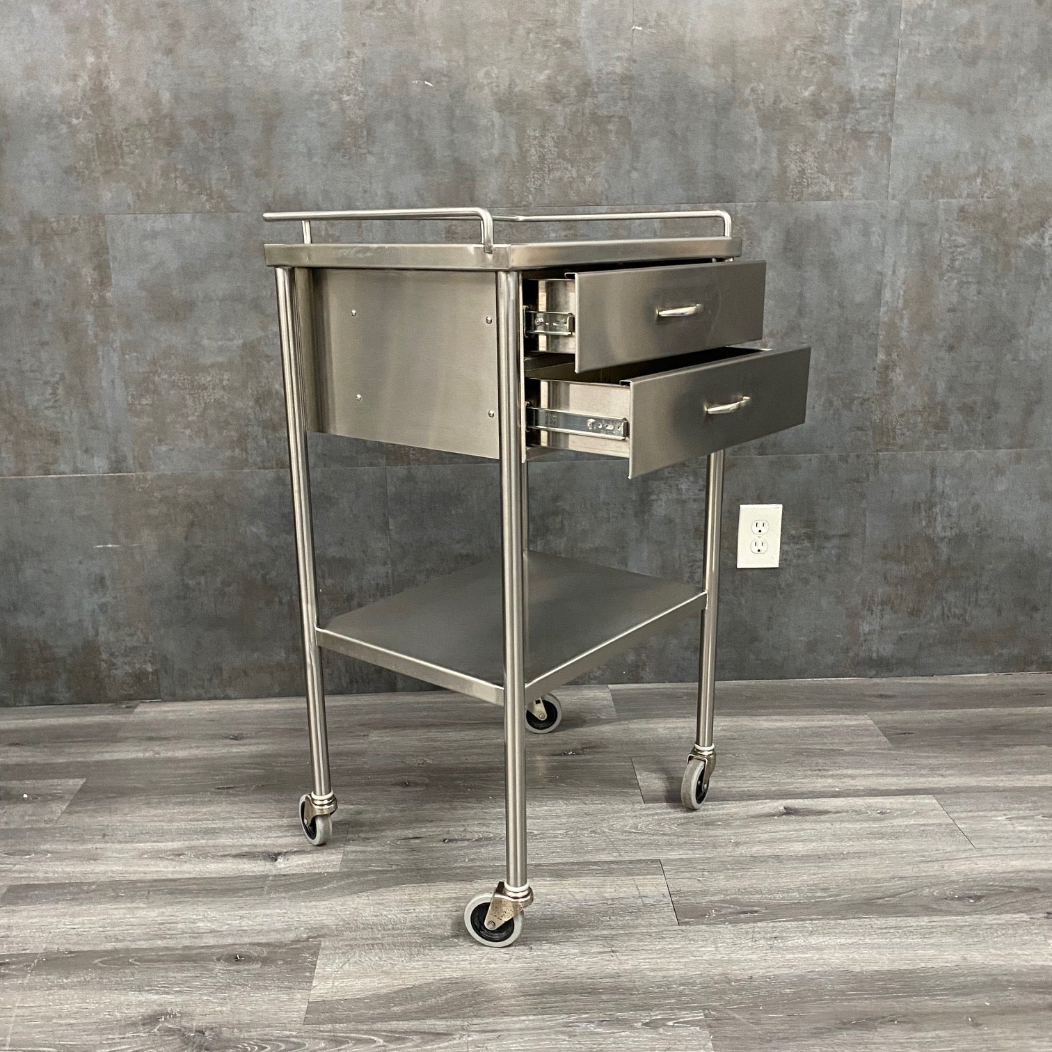 Stainless Steel Utility Table with Shelf and Drawer Angelus Medical