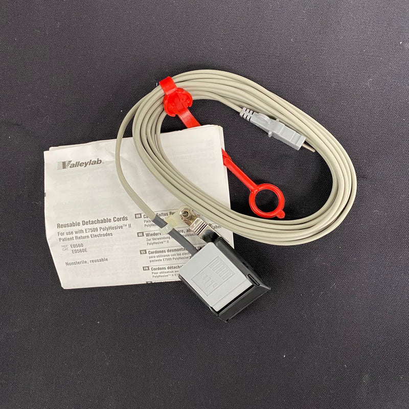 Valleylab REM patient return Reusable Electrode Cord- E0560