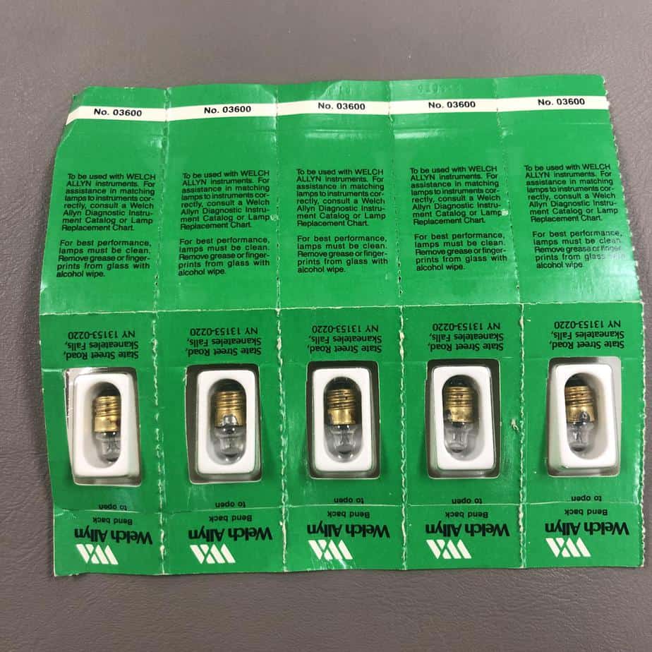 Welch Allyn 03600 Light Bulb - Each (New) - Welch Allyn -Angelus Medical