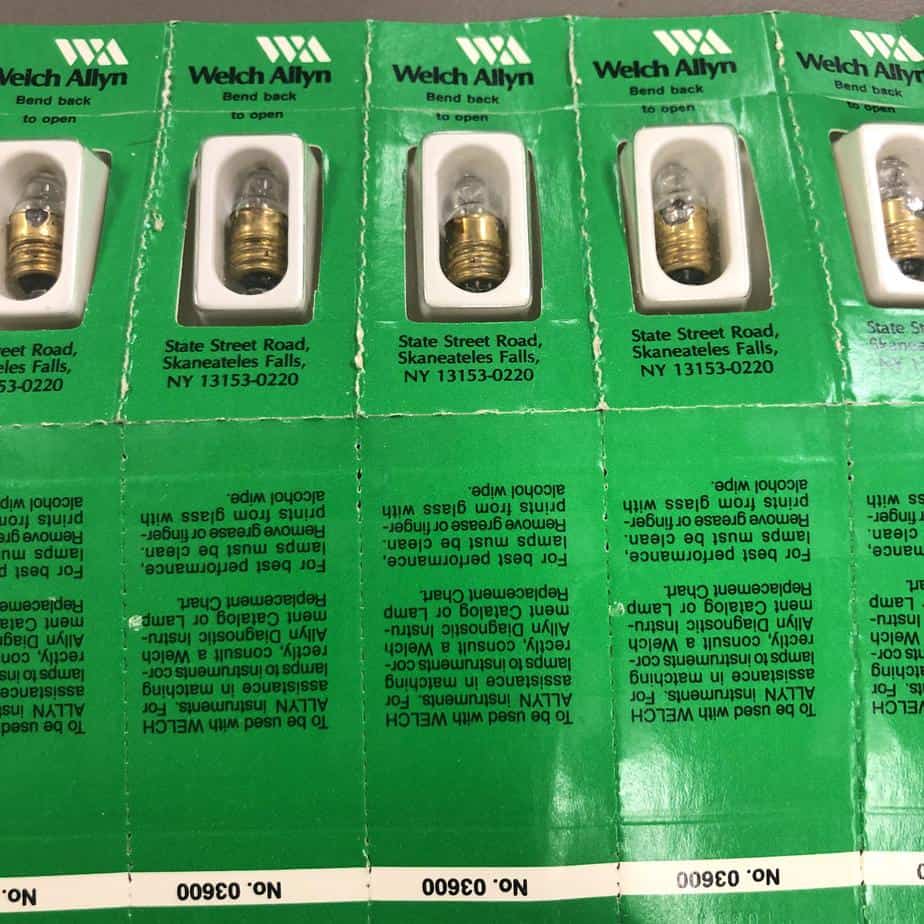 Welch Allyn 03600 Light Bulb - Each (New) - Welch Allyn -Angelus Medical