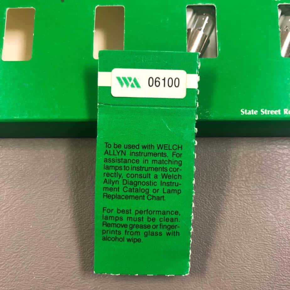 Welch Allyn 06100 Light Bulb - Each (new) - Welch Allyn -Angelus Medical