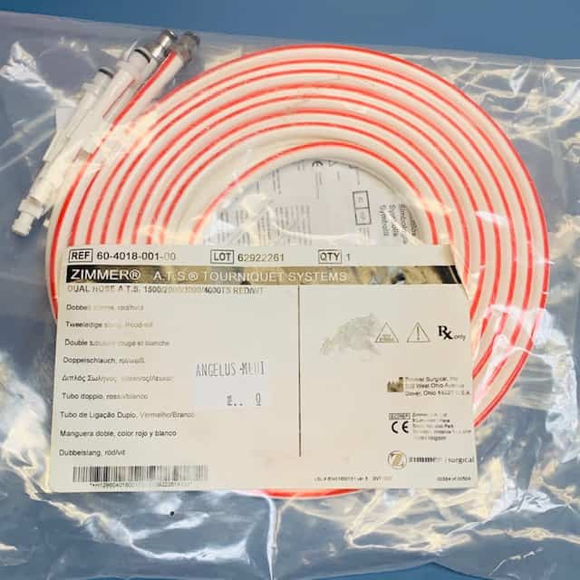 Zimmer ATS Dual Cuff Hose-Red/White - Zimmer -Angelus Medical